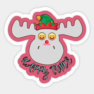 Funny Moose HAPPY TIME Sticker